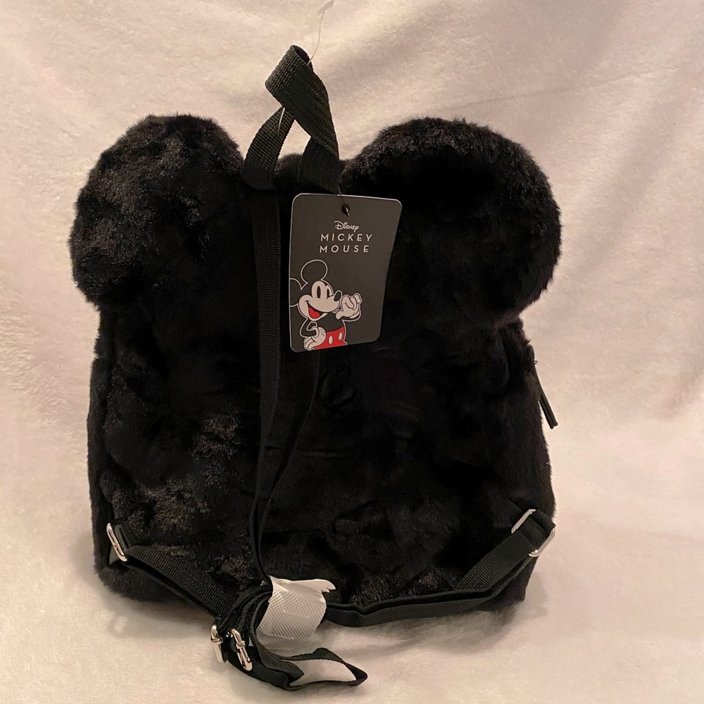 Fuzzy Mickey Mouse Mini Backpack - Picture 2 of 4